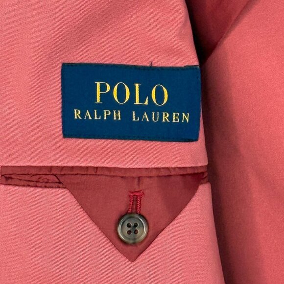 Ralph Lauren Polo Soft Stretch Chino SportCoat Blazer Adirondack Berry Size 40R - Picture 5 of 12